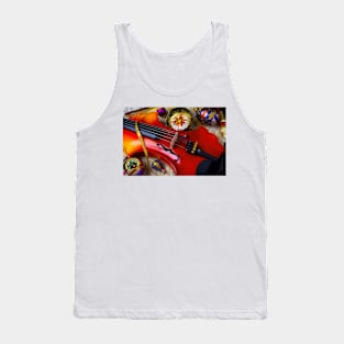 Baroque Violin With Christmas Ornaments Tank Top